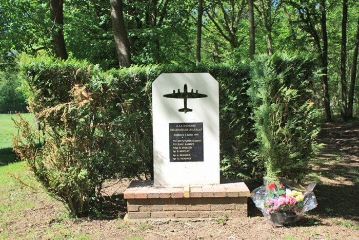 Plaque in woodland near St-Germain-la-Poterie