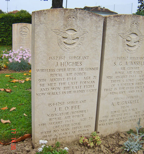 Sergeant James OFee -  Cesena War Cemetery