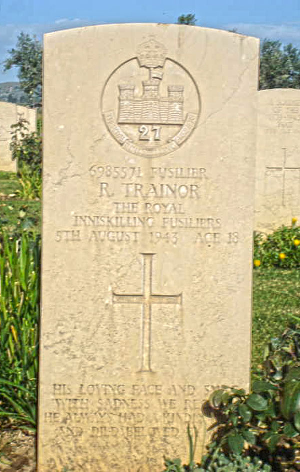 Fusilier Robert Trainor - Catania War Cemetery