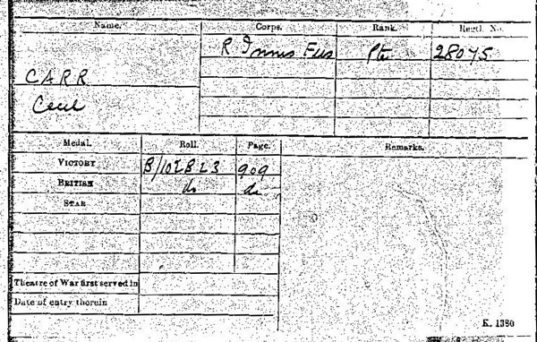 Medal card