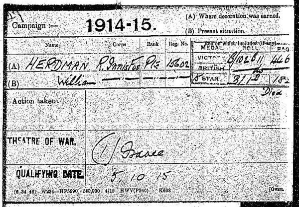 Medal card
