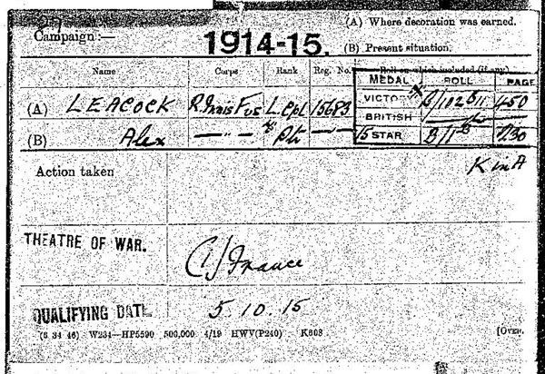 Medal card