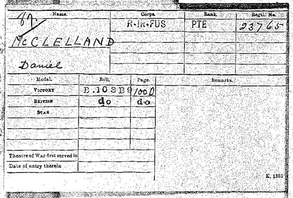 Medal card