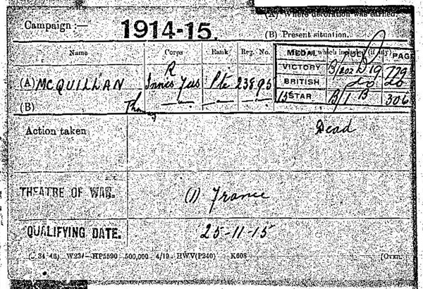 Medal card