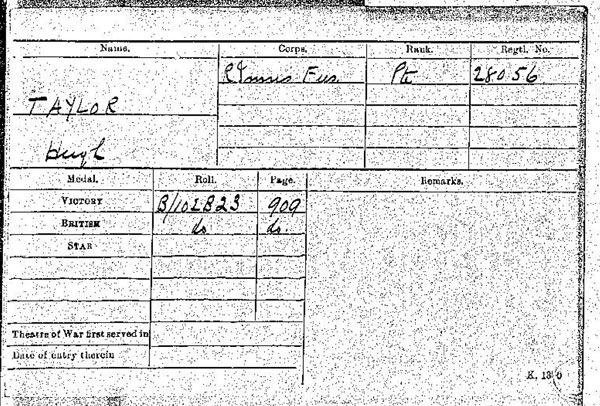 Medal card