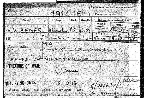 Medal card